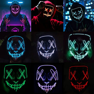 Halloween Decoration Glowing Led Mask Party