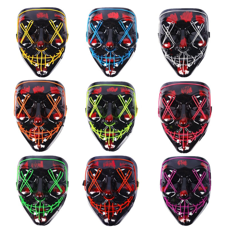 Halloween Decoration Glowing Led Mask Party