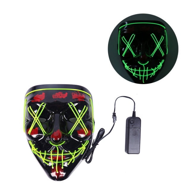 Halloween Decoration Glowing Led Mask Party